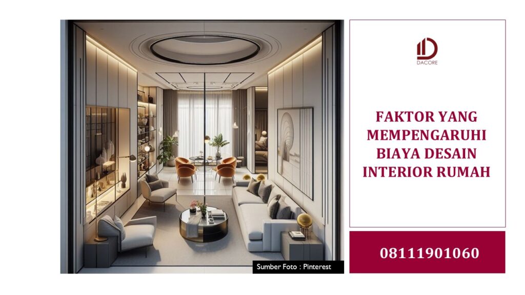FAKTOR YANG MEMPENGARUHI BIAYA DESAIN INTERIOR RUMAH
