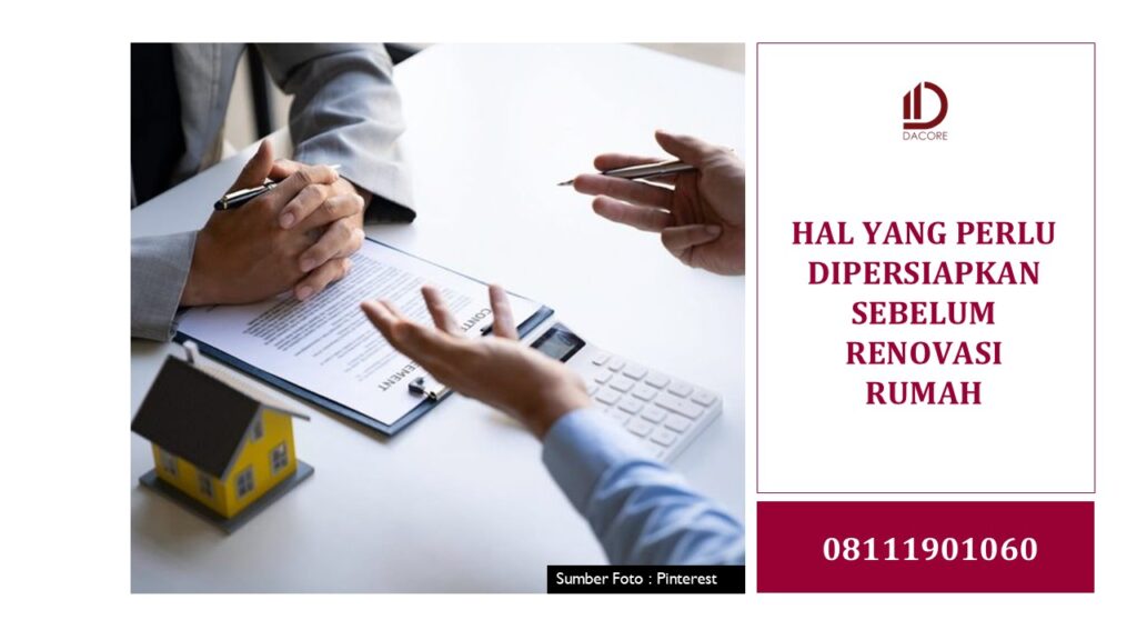 HAL YANG PERLU DIPERSIAPKAN SEBELUM RENOVASI RUMAH