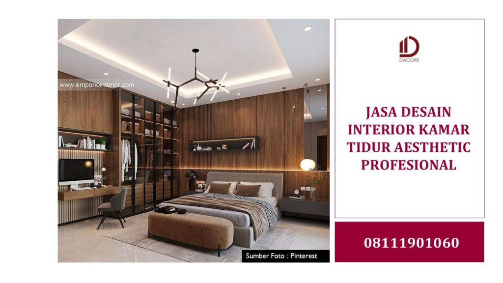 JASA DESAIN INTERIOR KAMAR TIDUR AESTHETIC PROFESIONAL