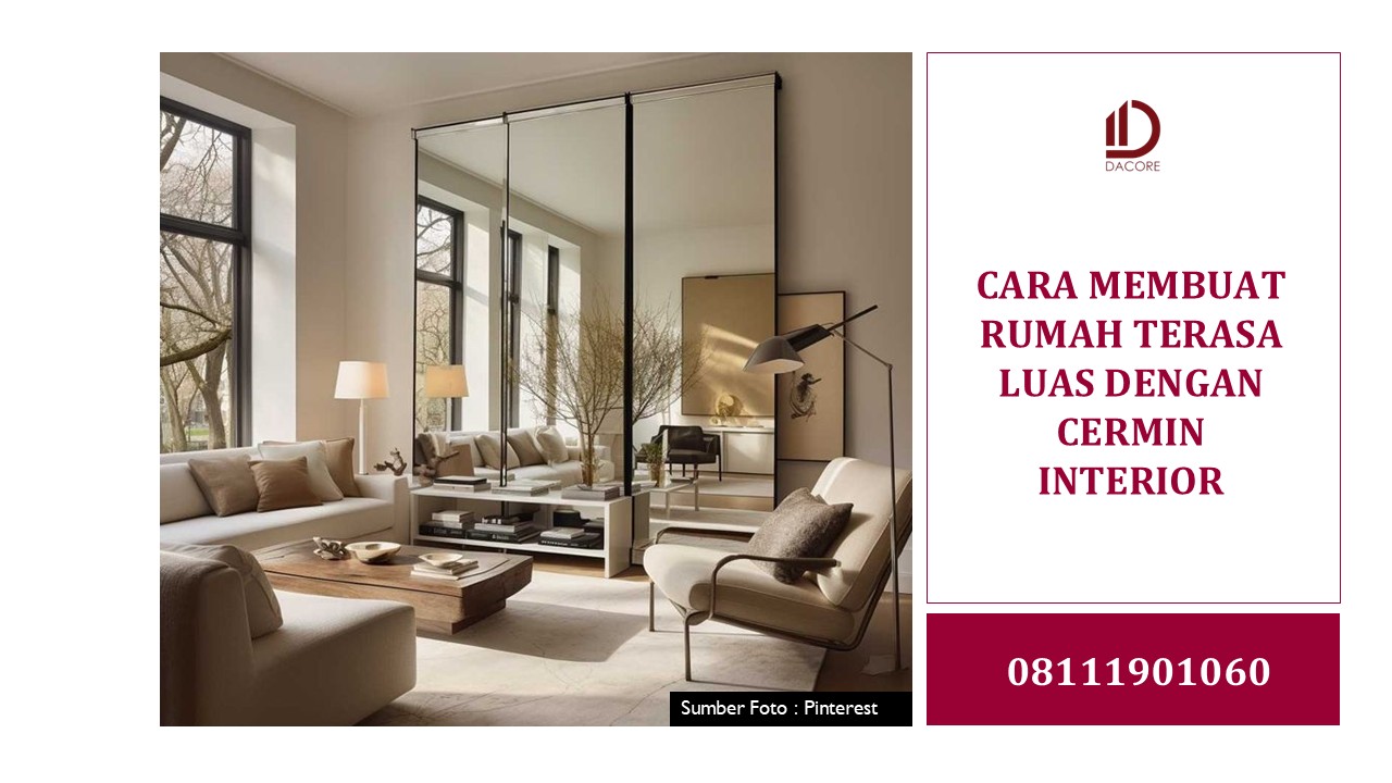 CARA MEMBUAT RUMAH TERASA LUAS DENGAN CERMIN INTERIOR