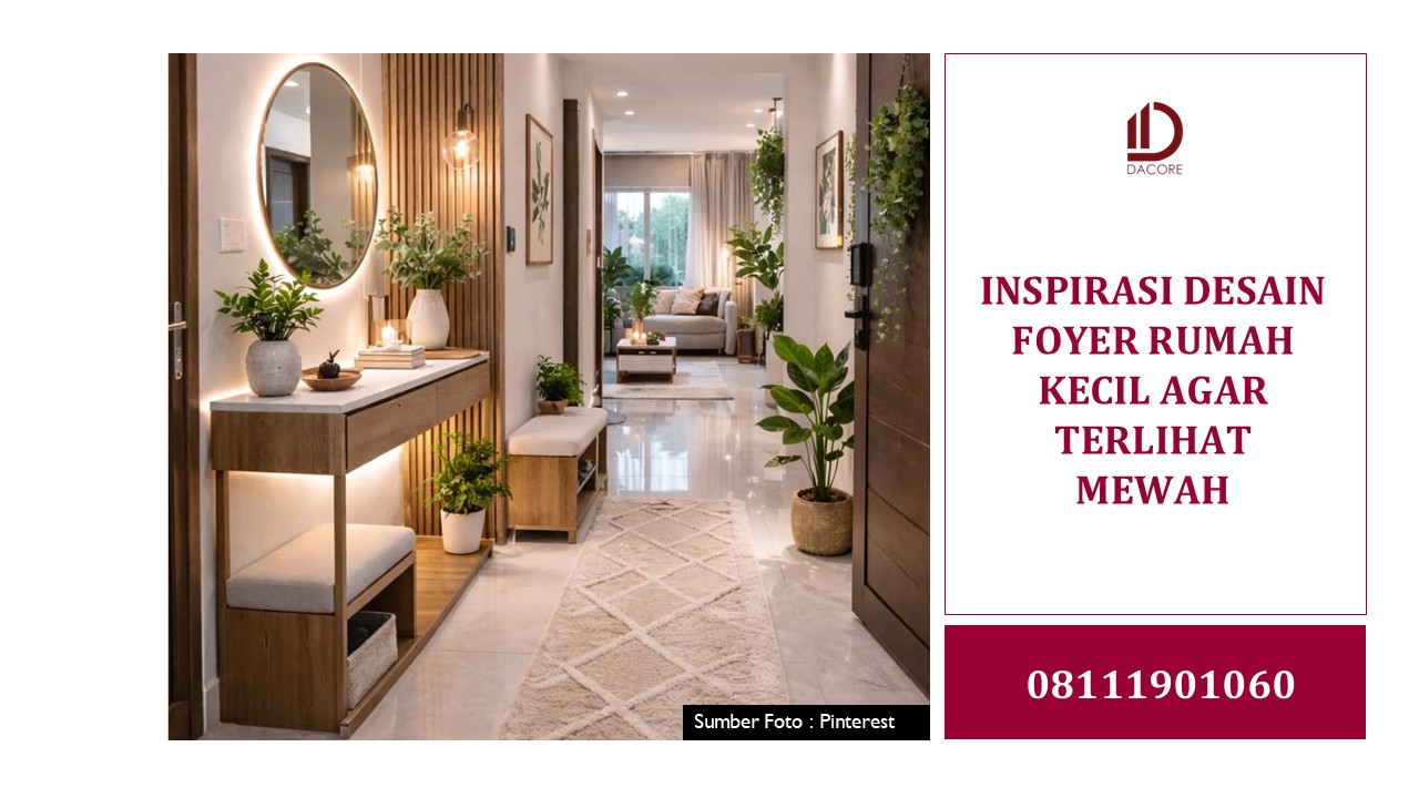INSPIRASI DESAIN FOYER RUMAH KECIL AGAR TERLIHAT MEWAH