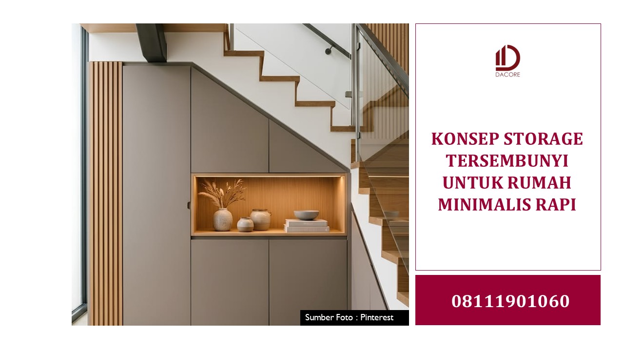 KONSEP STORAGE TERSEMBUNYI UNTUK RUMAH MINIMALIS RAPI