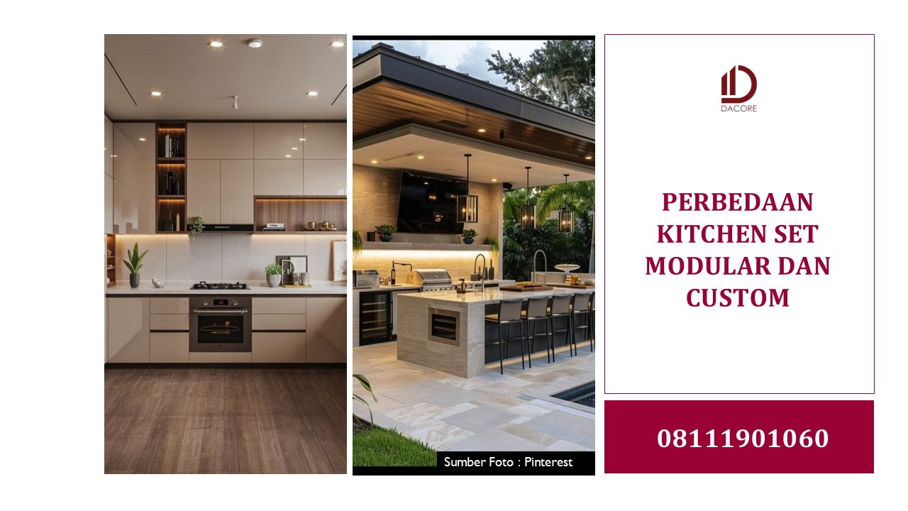 PERBEDAAN KITCHEN SET MODULAR DAN CUSTOM